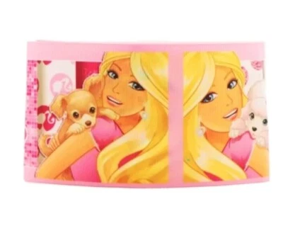 3" Grosgrain Ribbon 5YARDS Barbie Doll Blonde Movie dog - Image 1 of 2