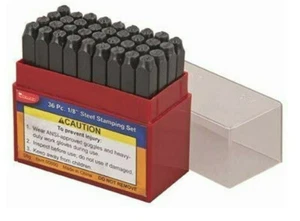 36 Stück 1/8 Zoll Buchstaben Zahlen Stempelset  - Bild 1 von 2