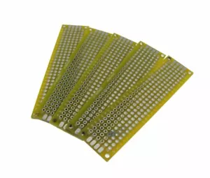2x8CM Doppelseitiges Prototyp Brett Perforiert Durchgangsloch 0,1" Gelb - 5er Pack - Bild 1 von 1