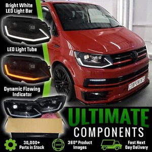 VW Transporter T6 2015-2020 Projector LED DRL Headlights Sequential Flashers - Picture 1 of 12