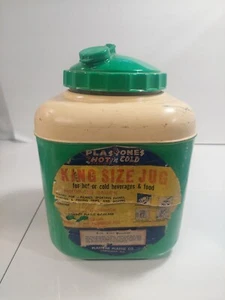 Vintage Plastone's King Size Jug Cooler Thermos 1 Gallon Insulated Green  - Picture 1 of 16
