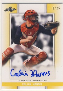 CALVIN HARRIS 2019 Leaf Perfect Game National Showcase Yellow AUTO /25 WHITE SOX