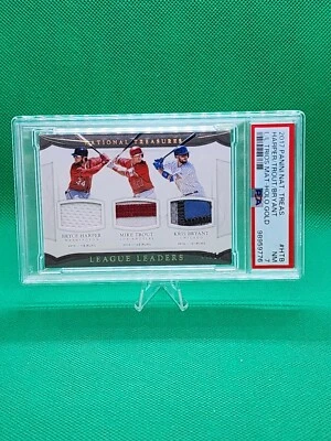 Líderes de la Liga Nacional de Tesoros 2017 Mike Trout, Bryce Harper, Kris Bryant/10 Foto 1 de 2