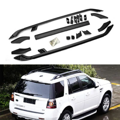 2Pcs Aluminum Roof Rail Rack Cargo Fitsfor Land Rover Freelander 2 LR2 2006-2016 Foto 1 de 4