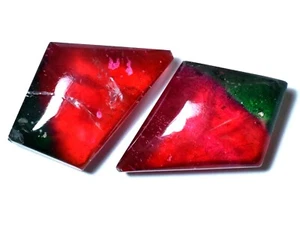 32.85 Ct Pair Of Watermelon Beautiful Tourmaline Gemstone CERTIFIED Jewelry Use - Picture 1 of 8