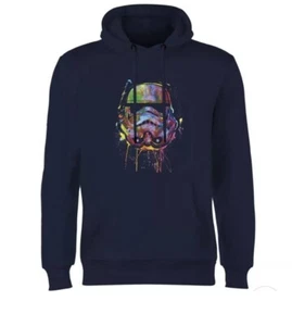 ♨️Star Wars Paint Splat Stormtrooper Hoodie Black Size LARGE! NEW! - Picture 1 of 2