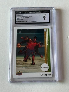 2019 UD Marvel DEADPOOL Sport Ball #1 CGC 9 Parody 1989 Upper Deck Nolan Ryan 3D - Picture 1 of 23