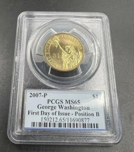 2007 Washington George W Presidential Dollar PCGS MS 65 FDOI Position B - Picture 1 of 2