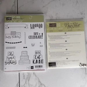 Stampin Up CELEBRATION TIME stamps & Dies birthday gift tags cake C4 - Picture 1 of 4