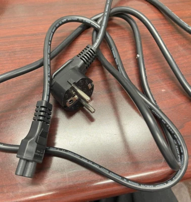3 PRONG 6 FEET EUROPEAN / ISRAEL POWER CABLE FOR AC ADAPTER LAPTOP CHARGER - Image 1 of 4