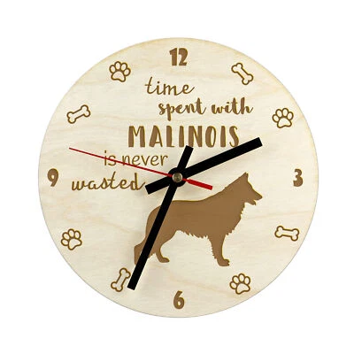 Malinois chien de berger belge horloge en contreplaqué Art-Dog - Image 1 of 4