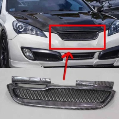 Parrilla de parachoques delantera de fibra de carbono REAL para Hyundai Genesis Coupé 2010-2012 Foto 1 de 4