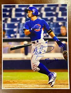ALBERT ALMORA Signed Chicago CUBS 11x14 PHOTO 2012 1st Round Pick Inscription - Picture 1 of 2