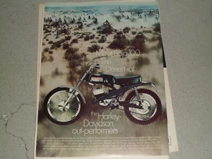 1970 HARLEY-DAVIDSON BAJA 160 MOTORCYCLE AD / ARTICLE - Imagen 1 de 1