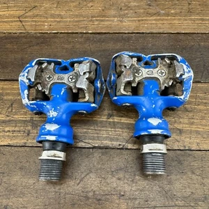 Vintage Ritchey Clipless Pedals Blue 9/16 in MTB Mountain SPD ATB 90s MTB - Picture 1 of 9