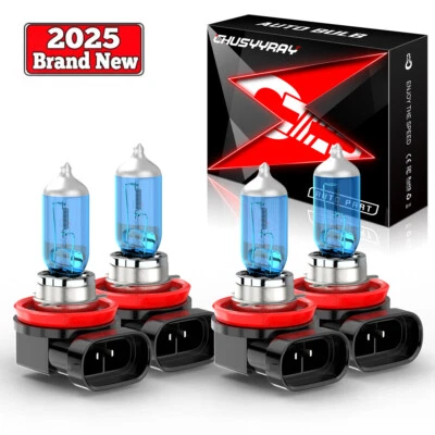 For Buick Allure 2005-2010 4X Halogen Headlights Bulbs Kit High Low Beam White - Image 1 of 4