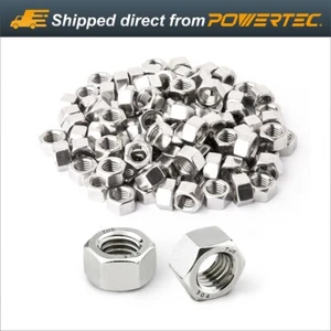POWERTEC 1/2"-13 Hex Nut | 18-8 304 Stainless Steel-100 Pack (QLN1107) - Picture 1 of 4