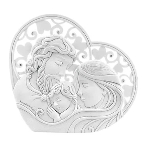 Bongelli Preziosi Capezzale con Sacra Famiglia 16x15  Marmorino   Bianco - Foto 1 di 1