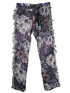 NWT Politics Donovan 504 Purple Jacquard Woven Stacked with Fray Jeans Size 32 - Picture 1 of 7