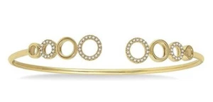 1.20ct Natural Round Diamond 14K Solid Yellow Gold Anniversary Wedding Bracelet - Picture 1 of 4