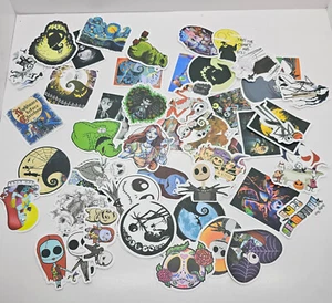 50 Pack Of Halloween Themed Stickers Jack Skellington oogie boogie No Duplicates - Picture 1 of 5
