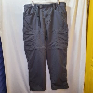 The North Face Cargo Pants Men XL Gray Nylon Convertible Shorts Hiking Outdoor - Picture 1 of 15