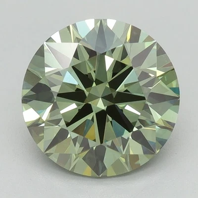 Lab Grown Fancy Vivid Green Round 2.06 Cts VS1 IGI Certified CVD Diamond - Image 1 of 4