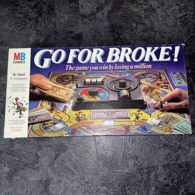 Go For Broke Board Game 1985 Vintage Retro Very Good Condition - Image 1 of 3