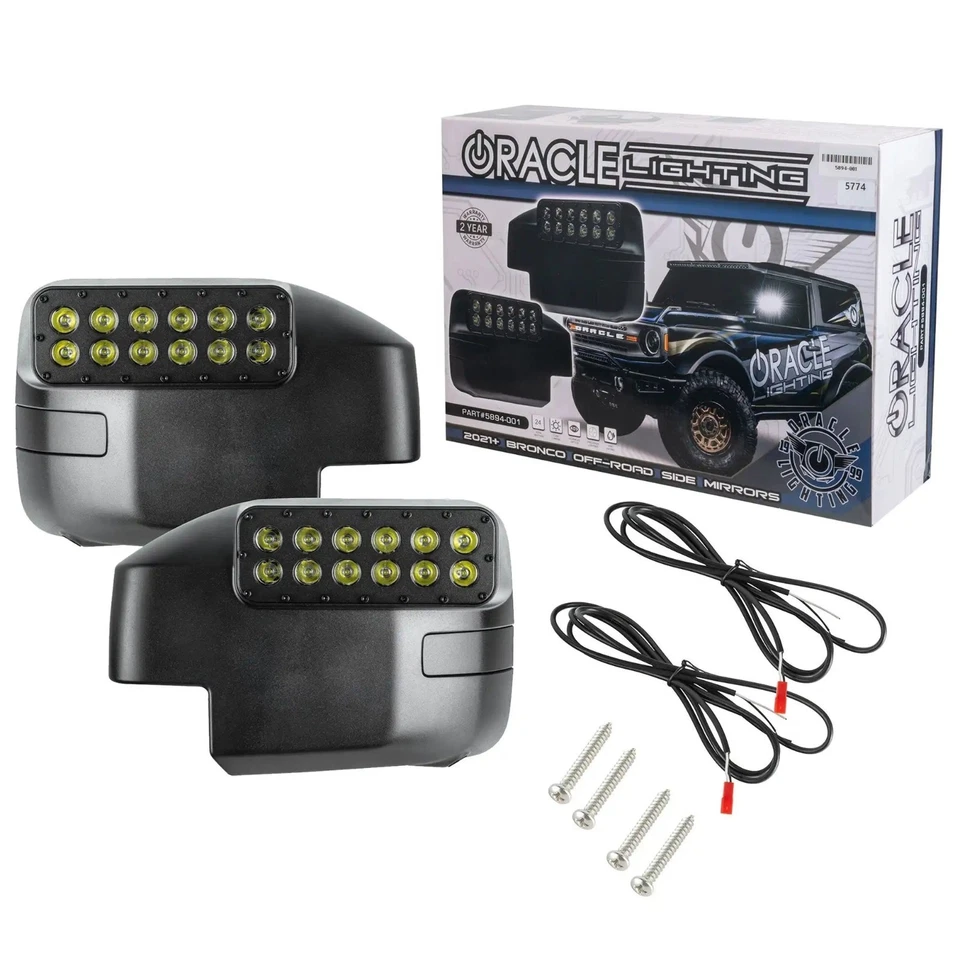Oracle Lighting 2021-2025 Fits Ford Bronco LED Off-Road Side Mirror Ditch Lights - Image 1 of 4