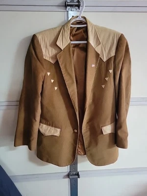 Pioneer Wear Sports Coat Blazer Mens Size 42 Tan Western Made in USA Vintage - Image 1 of 4