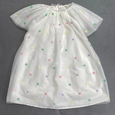 Baby GAP Toddler Dress Girls 5 White Tulle Layered Stars Flutter Sleeve - Image 1 of 4