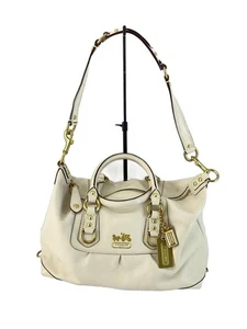 [Ottimo+] Borsa a tracolla Coach 12937 bianco panna in pelle dal Giappone - Foto 1 di 7