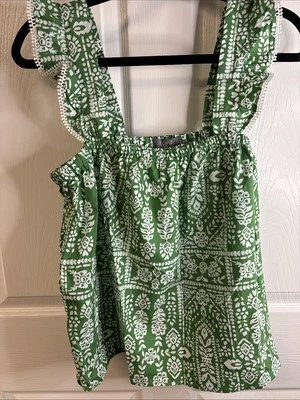 Conjunto de pijama Loft Tank Capri tamanho M jardim verde geo NOVO - Imagem 1 de 4