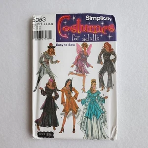 Disfraces Simplicity SIN CORTAR patrón de costura 5363 Misses talla 6-12 HADA pirata vampiro - Imagen 1 de 4