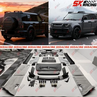 Kits de carrocería de faldones laterales delanteros traseros de fibra de carbono SECOS para Land Rover Defender 110 Foto 1 de 4