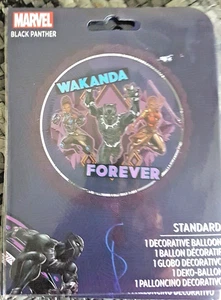 Globo de lámina de aire de helio Black Panther Wakanda Forever 17" suministrado fiesta plana - Imagen 1 de 1