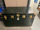 Antique Top Stagecoach Trunk ~ Vintage Ship Steamer Luggage Chest