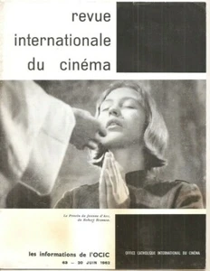 REVUE INTERNATIONALE DU CINEMA JUIN 1962 An Française RIVISTA CINEMA FRANCESE - Imagen 1 de 1