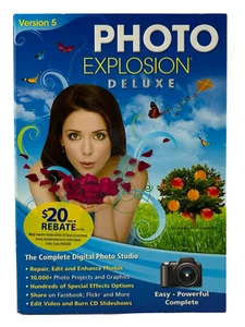 Photo Explosion Deluxe Version 5 The Computer Digital Photo Editing Software NIB - Picture 1 of 3