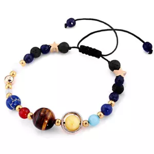 Universe Solar System Planets Beads Bracelet Space Universe Stars Charm Bangle - Picture 1 of 9