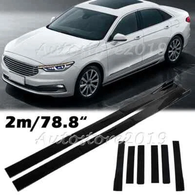 For Ford Taurus 2000-2019 Gloss Side Skirt Extension Splitter Spoiler Lip Rocker Foto 1 de 4