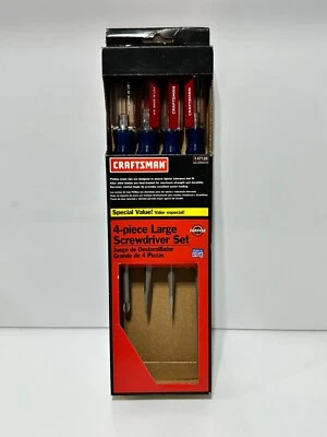 NOS Craftsman USA 47126 LARGE Slotted & Phillips Screwdriver Set Original in Box - Image 1 of 4