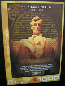 PUZZLE ABRAHAM LINCOLN 1809-1865 1000 PIEZAS EUROGRÁFICO HECHO EN ESTADOS UNIDOS C-39 - Imagen 1 de 3