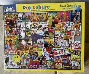 New White Mountain "Pop Culture" 1000 Piece Jigsaw Puzzle NEW SEALED - Picture 1 of 4