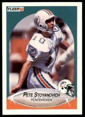 1990 Fleer Pete Stoyanovich Miami Dolphins #248 - Image 1 of 2