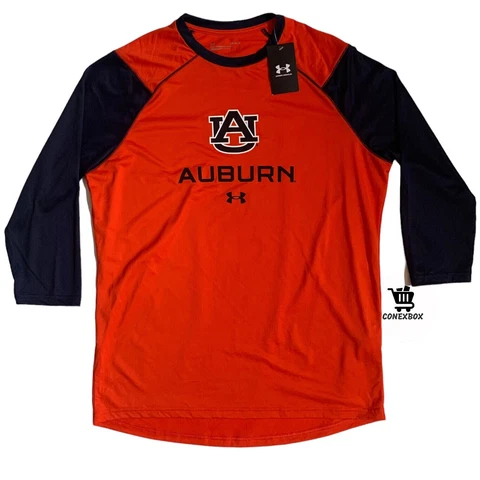 Under Armour Loose Auburn University 3/4 Sleeve T-Shirt Men's Size L Brand New Cover