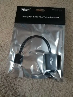 Rosewill RCDC-14038 Mini Display Port Male to VGA Female Adapter 34 AWG, Black - Image 1 of 3