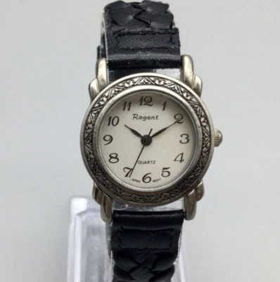 Reloj Regent Southwest Mujer 25mm Tono Plateado Correa Cuero Trenzado Batería Nueva a Foto 1 de 4