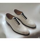 Men's Shoes Handmade Leather White Formal Casual Lace up Cap Toe Party Shoe