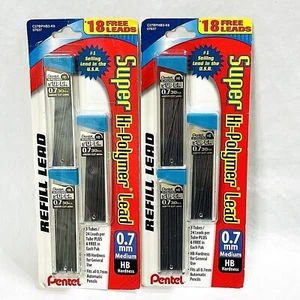 Recarga de lápiz mecánico Pentel Lead 0,7 mm HB 2 paquetes #180 piezas NUEVO - Imagen 1 de 5